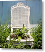 Garden Chair - French Blue Metal Print