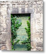 Garden Door In Beaune Metal Print