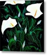 Garden Lilies Metal Print