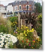 Gardens At Albert Train Station In France Metal Print