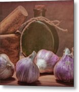 Garlic Bulbs Metal Print