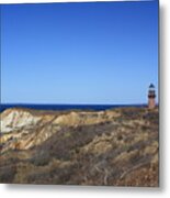 Gay Head Lighthouse And Cliffs Metal Print