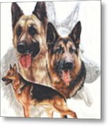 German Shepherd Grouping Metal Print