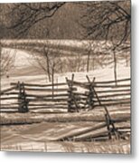 Gettysburg At Rest - We'll Be Home Before Dark - Phillip Synder Farm, Winter Metal Print