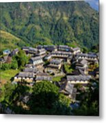 Ghandruk Village In The Annapurna Region Metal Print