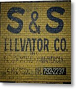 Ghost Sign Elevator Company Metal Print