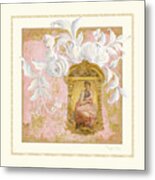 Gilded Age Ii - Baroque Rococo Palace Ceiling Inspired Metal Print