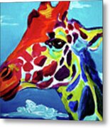 Giraffe - The Air Up There Metal Print
