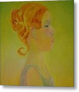 The Girl With The Curl Metal Print