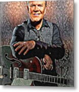 Glen Campbell - Singing Icon Metal Print