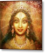 Goddess Durga Face Metal Print