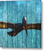Gold And Brown - Wood Plank Metal Print