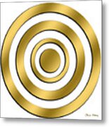 Gold Circles Metal Print