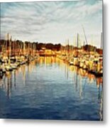 Gold Light, Monterey Marina Metal Print