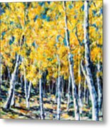 Golden Aspen Metal Print