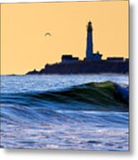 Golden California Coast - Pigeon Point Lighthouse Metal Print