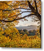 Vermont Framed In Gold Metal Print