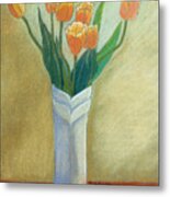 Golden Tulips Metal Print