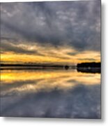 Golden Views Of Melvin Bay Metal Print