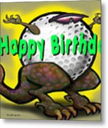 Golf A Saurus Birthday Metal Print
