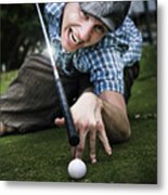 Golf Or Pool Metal Print