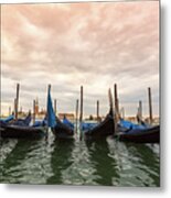 Gondolas In Venice, Italy Metal Print