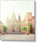 Gotic Cathedral  Of Barcelona Metal Print