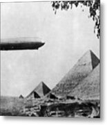 Graf Zeppelin Over Giza Pyramids 1931 Metal Print