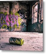 Graffiti In Abandoned Building - Bucharest, Romania - Travel Photography Metal Print