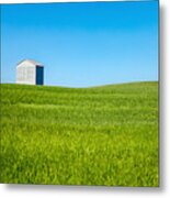 Barn Bin Sits Alone Metal Print