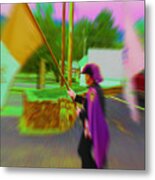 Grand Knight With Flags Metal Print