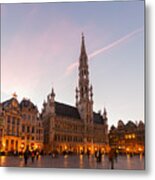 Grand Place Square In Brusseles Metal Print