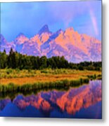 Grand Teton Sunrise Metal Print