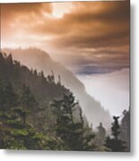 Grandfather Mountain Blue Ridge Mountains Of North Carolina Metal Print