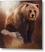 Great Strength - Grizzly Bear Art Metal Print