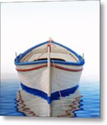 Greek Boat Metal Print