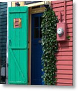 Green  Door Metal Print