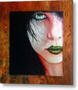 Green Eyed Lady Metal Print