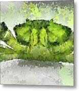 Green Shore Crab Metal Print