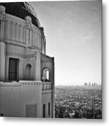 Griffith Observatory And Downtown Los Angeles Metal Print