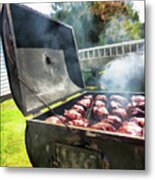 Grilled Pork On The Grill 4 Metal Print