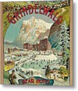 Grindewald Switzerland Travel Poster Metal Print