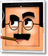 Groucho Marx Blockhead Metal Print