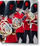 Guards Band At Buckingham Palace Metal Print