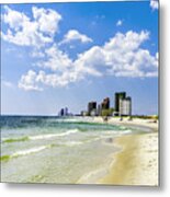 Gulf Shores Al Beach Seascape 1746a Metal Print
