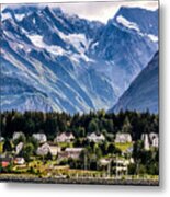Haines, Alaska Surrounded In Mountains Metal Print