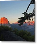 Half Dome - Sunset On A Bright Day Metal Print