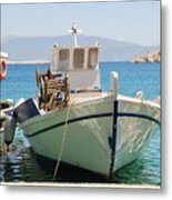 Halki Fishing Boats In Greece Metal Print