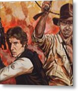 Han Solo And Indiana Jones Metal Print