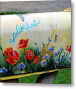 Hand Painted Country Mailbox Metal Print
